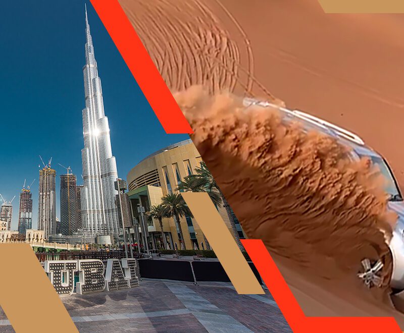 Morning desert safari in Dubai combined with a city tour for a complete and unforgettable experience of the stunning sand dunes and vibrant city.