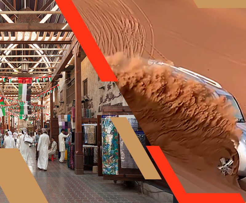 Morning desert safari in Dubai combined with a shopping tour for a complete and unforgettable experience of the stunning sand dunes and vibrant shopping district.