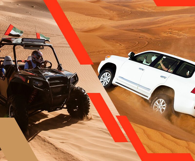 Morning desert safari in Dubai with a thrilling dune buggy ride through the stunning sand dunes for an unforgettable adventure experience.